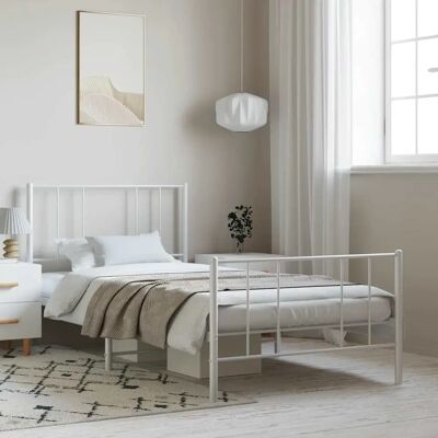 vidaXL Metallbett mit Kopf- und Fußteil - Betttyp vidaXL Metallbett mit Kopf- und Fußteil - Betttyp