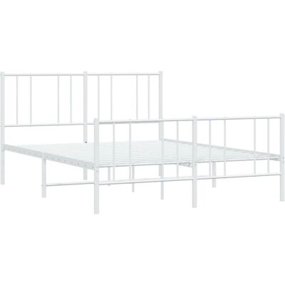vidaXL Metal Bed Frame with Headboard & Footboard - Bed Type vidaXL Metal Bed Frame with Headboard & Footboard - Bed Type