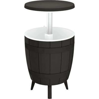 vidaXL 3-in-1 Eiswürfel-Tisch Schwarz - Gartentisch vidaXL 3-in-1 Eiswürfel-Tisch Schwarz - Gartentisch