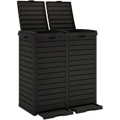 vidaXL Außenmülltonne Schwarz 78x41x86 cm - Außenmülltonne vidaXL Außenmülltonne Schwarz 78x41x86 cm - Außenmülltonne