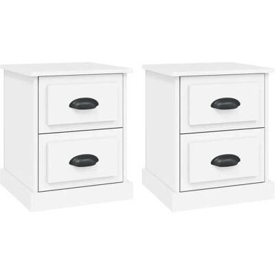 Table de nuit vidaXL 39x39x47,5 cm Blanc - Table de nuit - Publicité Table de nuit vidaXL 39x39x47,5 cm Blanc - Table de nuit - Publicité