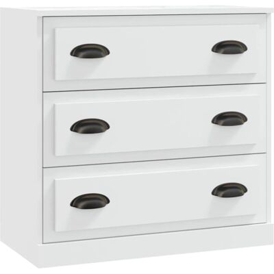 vidaXL Weiße Holzwerkstoff Sideboard - Klassischer Stauraum vidaXL Weiße Holzwerkstoff Sideboard - Klassischer Stauraum