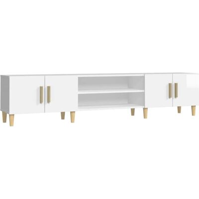 vidaXL TV Kast - 180x31,5x40 cm - Glans Wit Mediaopslag vidaXL TV Kast - 180x31,5x40 cm - Glans Wit Mediaopslag