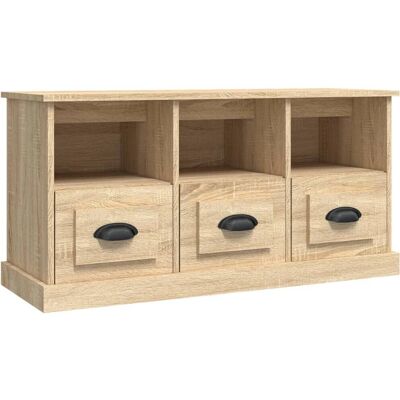 vidaXL Sonoma Eichen TV-Schrank - TV-Bank - Medienunit - 100x35x50 cm vidaXL Sonoma Eichen TV-Schrank - TV-Bank - Medienunit - 100x35x50 cm
