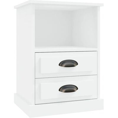 vidaXL Table de Nuit 816328 - Table de Nuit - Blanc - Publicité vidaXL Table de Nuit 816328 - Table de Nuit - Blanc - Publicité