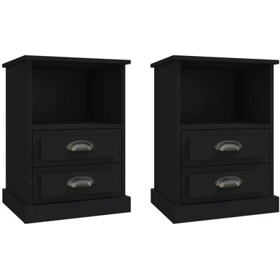 vidaXL Nachttisch - 43x36x60 cm - Schwarz vidaXL Nachttisch - 43x36x60 cm - Schwarz