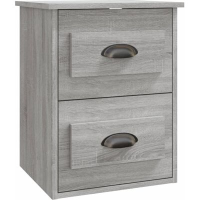 vidaXL 816404 Nachttisch - Nachttisch Grau Sonoma Wandmontiert vidaXL 816404 Nachttisch - Nachttisch Grau Sonoma Wandmontiert