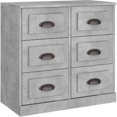 vidaXL 816436 Betonggrau Sideboard - Wohnzimmerschrank vidaXL 816436 Betonggrau Sideboard - Wohnzimmerschrank