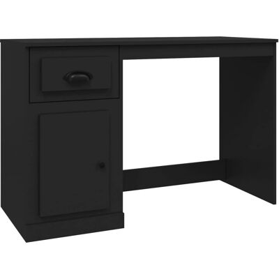 vidaXL 816473 Moderne Zwarte Engineered Houten Bureau - Bureau vidaXL 816473 Moderne Zwarte Engineered Houten Bureau - Bureau