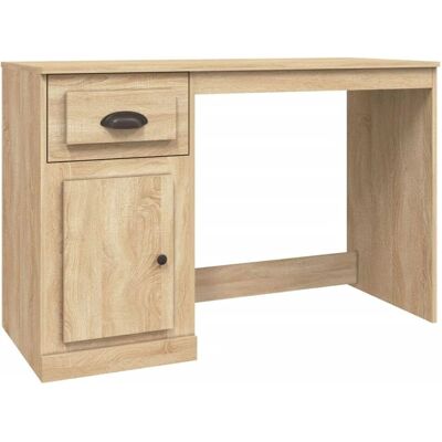 vidaXL Eikenhouten bureau met lade - Desk vidaXL Eikenhouten bureau met lade - Desk