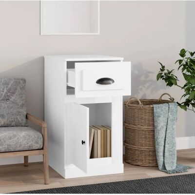 VIDAXL Bahut Blanc avec Tiroir - Bois Multistrat Durable - Publicité VIDAXL Bahut Blanc avec Tiroir - Bois Multistrat Durable - Publicité