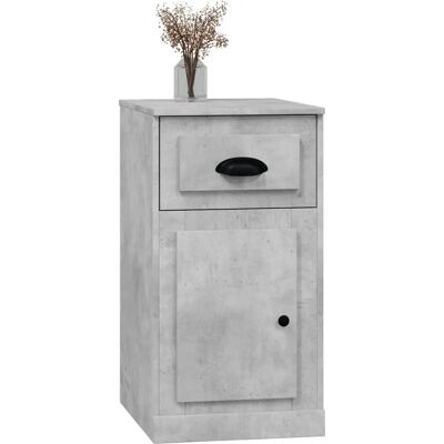 vidaXL Armoire latérale gris béton avec tiroir - Table de chevet chambre - Publicité vidaXL Armoire latérale gris béton avec tiroir - Table de chevet chambre - Publicité