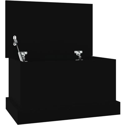 vidaXL Zwarte opbergdoos 50x30x28 cm - Opbergdoos vidaXL Zwarte opbergdoos 50x30x28 cm - Opbergdoos