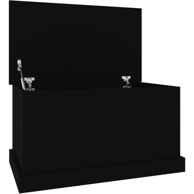 Boîte de rangement noire vidaXL 70x40x38 cm Bois d'ingénierie - Boîte de rangement Boîte de rangement noire vidaXL 70x40x38 cm Bois d'ingénierie - Boîte de rangement
