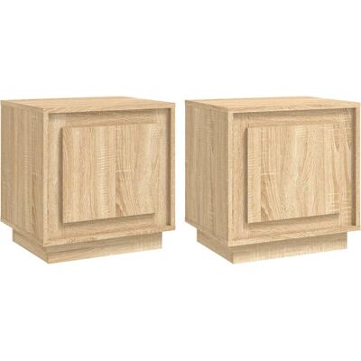 vidaXL Sonoma Oak Nightstand - Nightstand, Storage, Modern Style vidaXL Sonoma Oak Nightstand - Nightstand, Storage, Modern Style