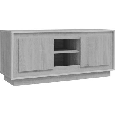 vidaXL Grijze Sonoma TV Kast - TV Meubel met 4 vakken vidaXL Grijze Sonoma TV Kast - TV Meubel met 4 vakken
