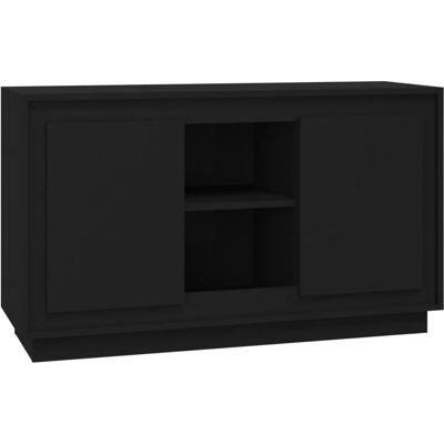 vidaXL Schwarzer Sideboard - 102x35x60 cm - Konstruktionsträ vidaXL Schwarzer Sideboard - 102x35x60 cm - Konstruktionsträ