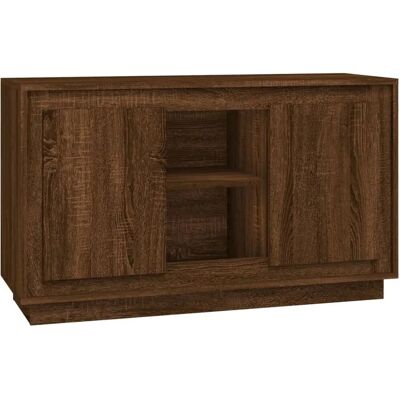 vidaXL 102x35x60 cm Brown Oak Sideboard - Sideboard vidaXL 102x35x60 cm Brown Oak Sideboard - Sideboard