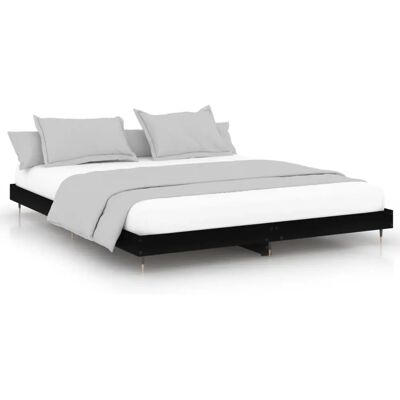 vidaXL Bettgestell - 200x200 cm - Schwarz - Langlebiges Sperrholz - Leicht zu montieren vidaXL Bettgestell - 200x200 cm - Schwarz - Langlebiges Sperrholz - Leicht zu montieren