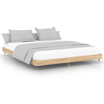 vidaXL Bettgestell Sonoma Eiche 200x200 cm - Bettgestell vidaXL Bettgestell Sonoma Eiche 200x200 cm - Bettgestell