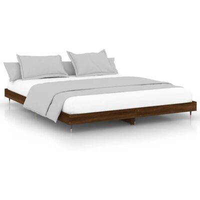 vidaXL Bettgestell Braun Eiche 200x200 cm - Bettgestell vidaXL Bettgestell Braun Eiche 200x200 cm - Bettgestell