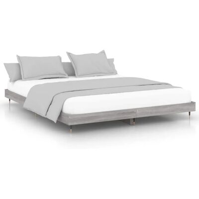 vidaXL Graues Sonoma Bettgestell - Für 140x200 cm Matratze vidaXL Graues Sonoma Bettgestell - Für 140x200 cm Matratze