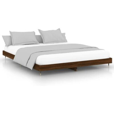 vidaXL Bettrahmen Braun Eichenholz 120x200 cm - Bettrahmen vidaXL Bettrahmen Braun Eichenholz 120x200 cm - Bettrahmen