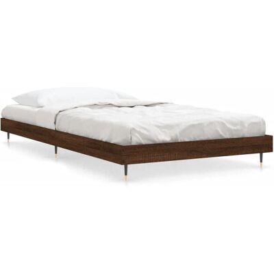 vidaXL Bettgestell Braun Eiche - Für 100x200 cm Matratze vidaXL Bettgestell Braun Eiche - Für 100x200 cm Matratze