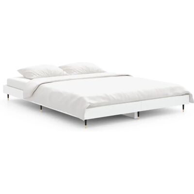 vidaXL Valkoinen 140x190cm Sänkykehys - Moderni muotoilu vidaXL Valkoinen 140x190cm Sänkykehys - Moderni muotoilu