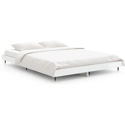 vidaXL Bettgestell Hochglanz Weiß 140x190 cm - Bett vidaXL Bettgestell Hochglanz Weiß 140x190 cm - Bett