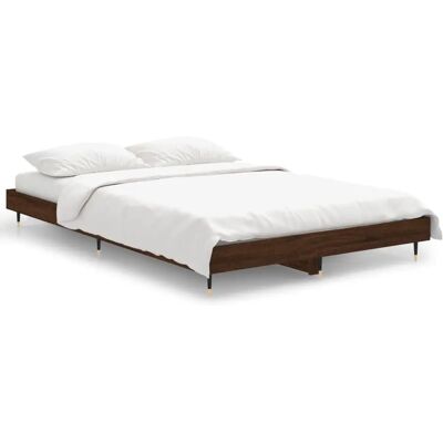 vidaXL Bedframe Eikenbruin - Voor matras 120x190 cm vidaXL Bedframe Eikenbruin - Voor matras 120x190 cm