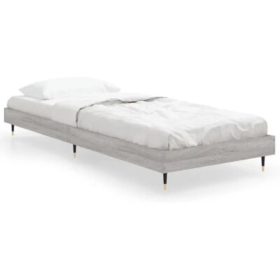 vidaXL Bettgestell Grau Sonoma - Bett für 90x190 cm Matratze vidaXL Bettgestell Grau Sonoma - Bett für 90x190 cm Matratze