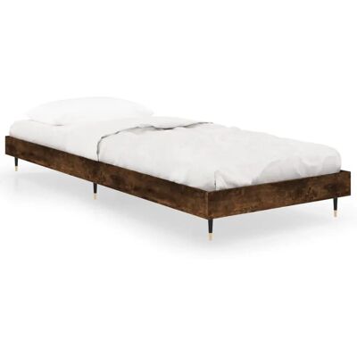 vidaXL Bettgestell Rauch Eiche 75x190 cm - Bettgestell vidaXL Bettgestell Rauch Eiche 75x190 cm - Bettgestell