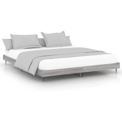 vidaXL Grau Sonoma Bettgestell - Robuster Holzrahmen für 140x200 cm Matratze vidaXL Grau Sonoma Bettgestell - Robuster Holzrahmen für 140x200 cm Matratze