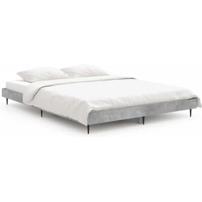vidaXL Sänkykehys Betoni Harmaa 135x190cm - Sänky vidaXL Sänkykehys Betoni Harmaa 135x190cm - Sänky