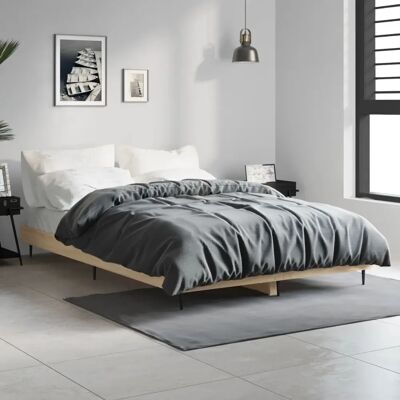 vidaXL Sänkykehys Sonoma Oak 120x190 cm - Monikerrospuu vidaXL Sänkykehys Sonoma Oak 120x190 cm - Monikerrospuu