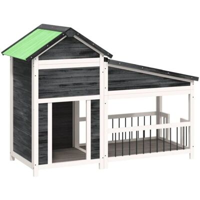 Cabane pour chiens en pin massif vidaXL - Enclos pour animaux - Publicité Cabane pour chiens en pin massif vidaXL - Enclos pour animaux - Publicité