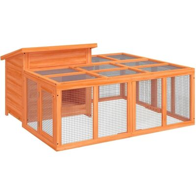 vidaXL Konijnenhok - Massief Dennen Hout - Dierenvilla met Meerdere Verdiepingen vidaXL Konijnenhok - Massief Dennen Hout - Dierenvilla met Meerdere Verdiepingen