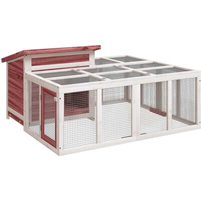 vidaXL Klatka dla królików Mokka 144x123x67,5 cm Trwałe Drewno Sosnowe vidaXL Klatka dla królików Mokka 144x123x67,5 cm Trwałe Drewno Sosnowe