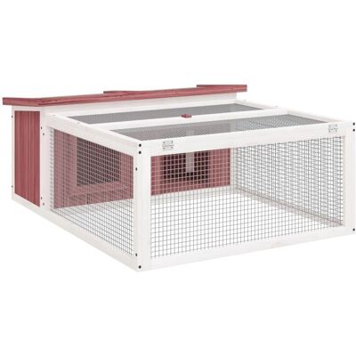 Maisonchic Pine Wood Rabbit Hutch - Multi-level Outdoor Enclosure Maisonchic Pine Wood Rabbit Hutch - Multi-level Outdoor Enclosure