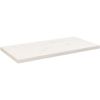 vidaXL - Plateau de table en pin massif 80x40cm - Rectangulaire - Blanc vidaXL - Plateau de table en pin massif 80x40cm - Rectangulaire - Blanc