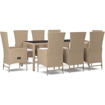 VidaXL Gartenset - Wetterfester Resin Rattan, Stahlrahmen, Verstellbare Stühle, Modulares Design VidaXL Gartenset - Wetterfester Resin Rattan, Stahlrahmen, Verstellbare Stühle, Modulares Design