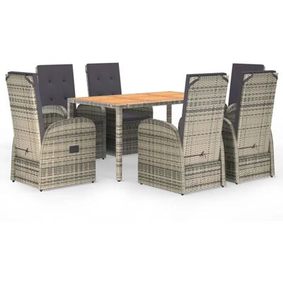 vidaXL Outdoor-Möbelset - Modulares Gartentisch-Set - Grau vidaXL Outdoor-Möbelset - Modulares Gartentisch-Set - Grau