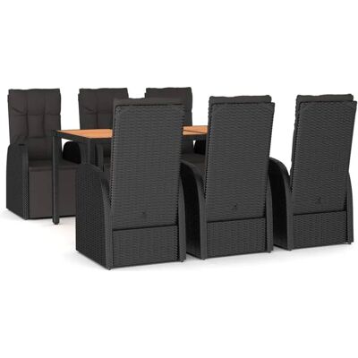 Maisonchic Modell 471607 Gartentisch-Set 7-tlg Schwarz Maisonchic Modell 471607 Gartentisch-Set 7-tlg Schwarz