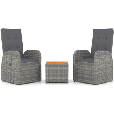 VidaXL Outdoor Furniture Set - Wetterfestes Resin-Rattan, Stabiles Stahl, Kippbare Stühle VidaXL Outdoor Furniture Set - Wetterfestes Resin-Rattan, Stabiles Stahl, Kippbare Stühle