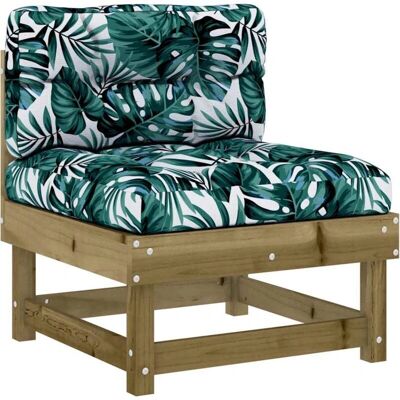 vidaXL Środkowy Sofa - Drewniana Kanapa Ogrodowa z Poduszkami vidaXL Środkowy Sofa - Drewniana Kanapa Ogrodowa z Poduszkami