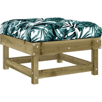 vidaXL Braune Holz-Gartenhocker mit Polster vidaXL Braune Holz-Gartenhocker mit Polster