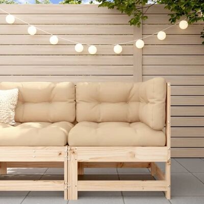 vidaXL Modulares Ecksofa mit Kissen - Gartenmöbel vidaXL Modulares Ecksofa mit Kissen - Gartenmöbel