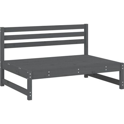 Środkowy sofa z drewna sosnowego szary 120x80 cm vidaXL - Sofa Środkowy sofa z drewna sosnowego szary 120x80 cm vidaXL - Sofa