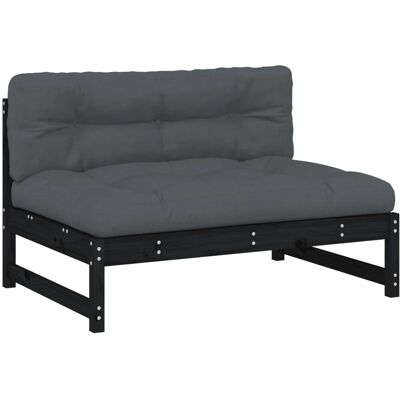 vidaXL Czarny sofy z sosny - 120x80 cm Modularny na zewnątrz vidaXL Czarny sofy z sosny - 120x80 cm Modularny na zewnątrz
